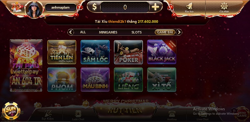 Giao diện thu hút của trò chơi Black Jack tại Zowin