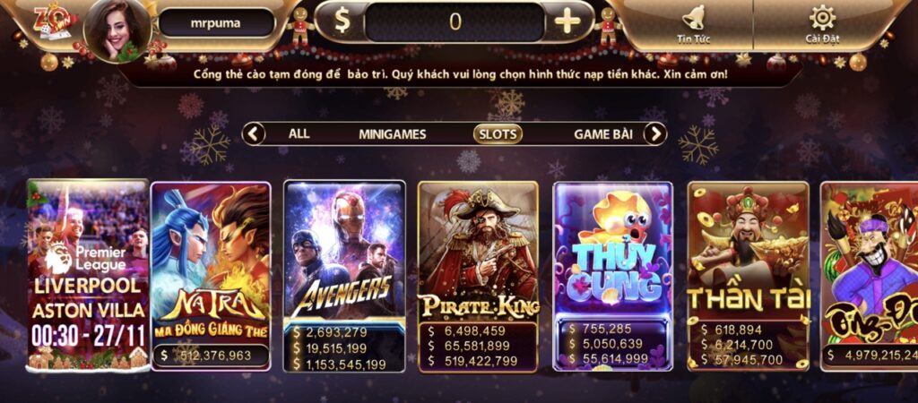 Game slot tại Zowin