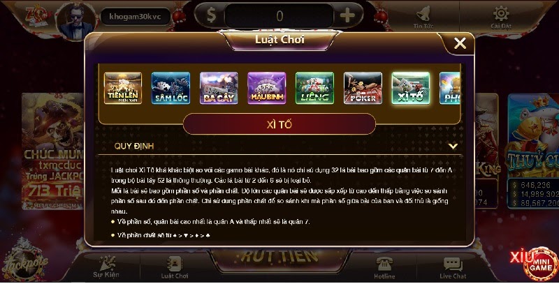 Luật chơi Xì tố được hướng dẫn kỹ càng