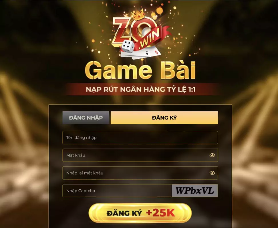 Đăng ký Zowin chi tiết